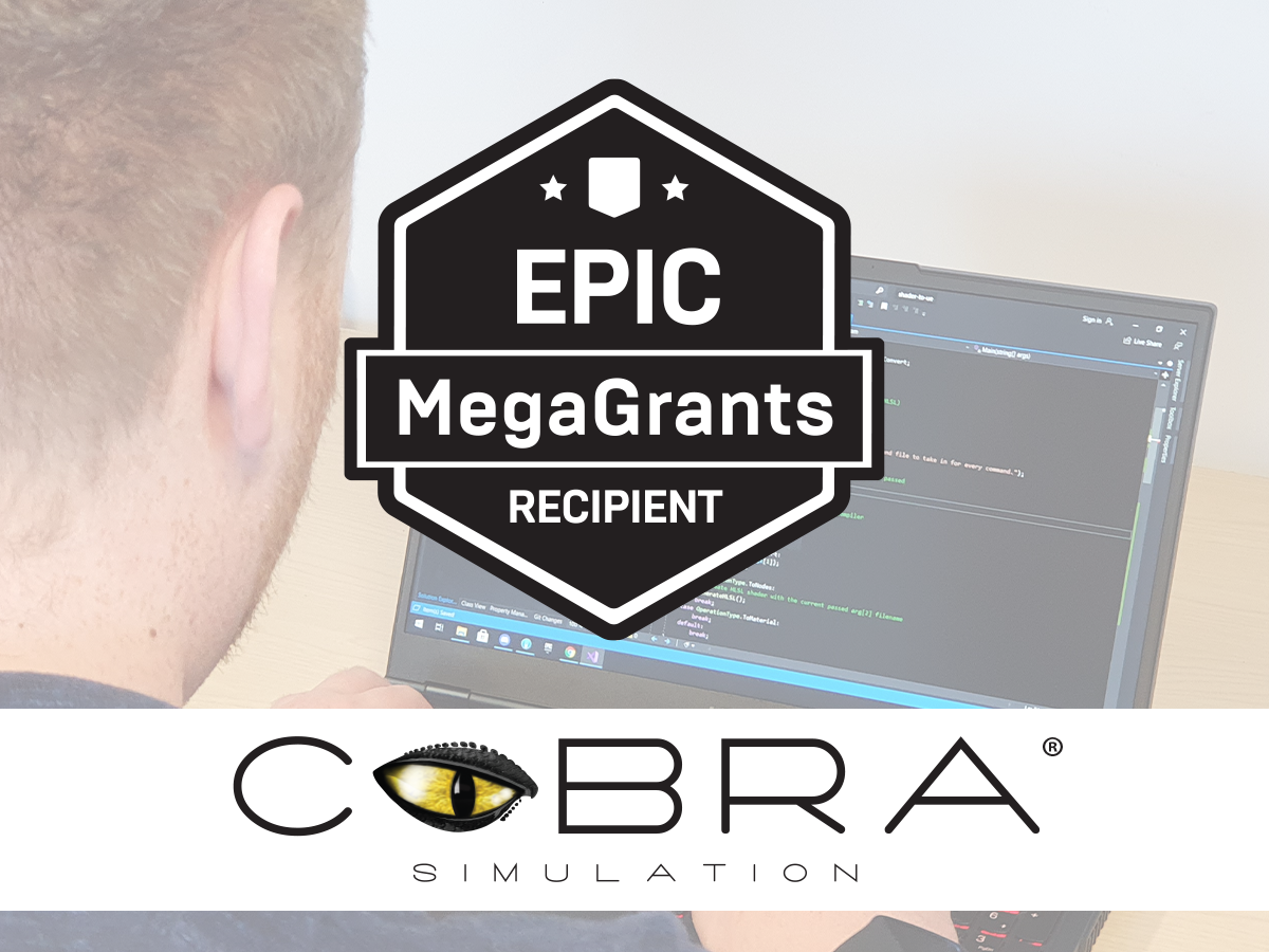 Cobra Simulation Delighted to Receive Epic MegaGrant